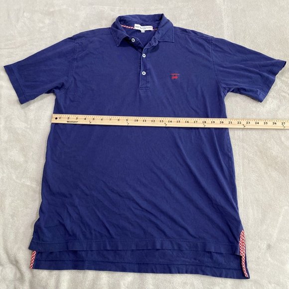 Bald Head Blues Shirt Men's Medium Blue Pima Cotton‎ Golf Polo Casual Preppy GUC - Picture 5 of 7